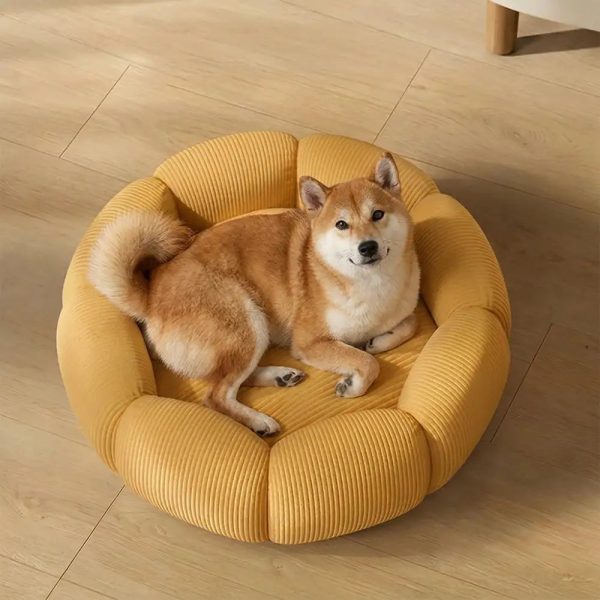 soft neck support washable dog round bed 13