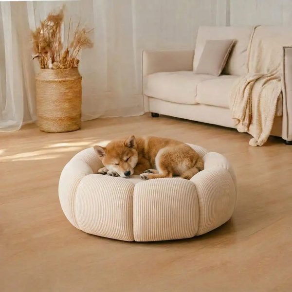 soft neck support washable dog round bed 15