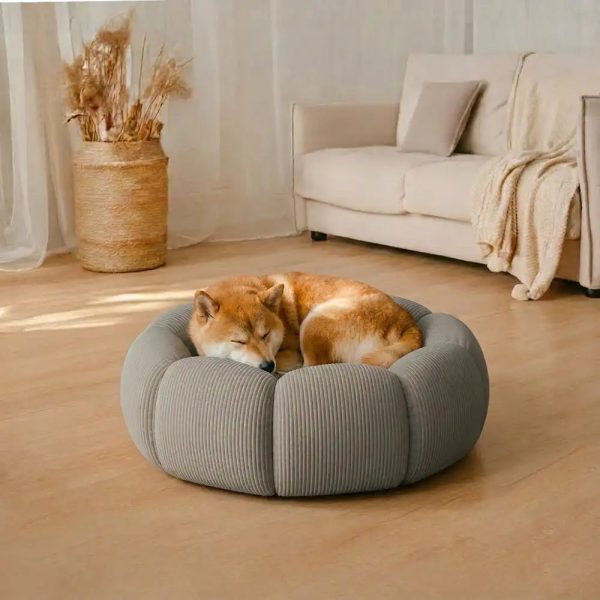 soft neck support washable dog round bed 17