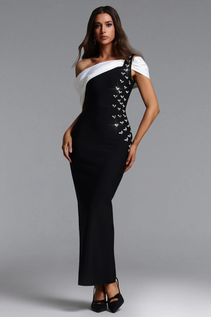 talasa rhinestone bandage maxi dress 11
