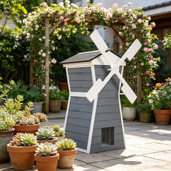 windmill shaped cat house 14