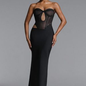 xaviera strapless cutout bandage maxi dress 11