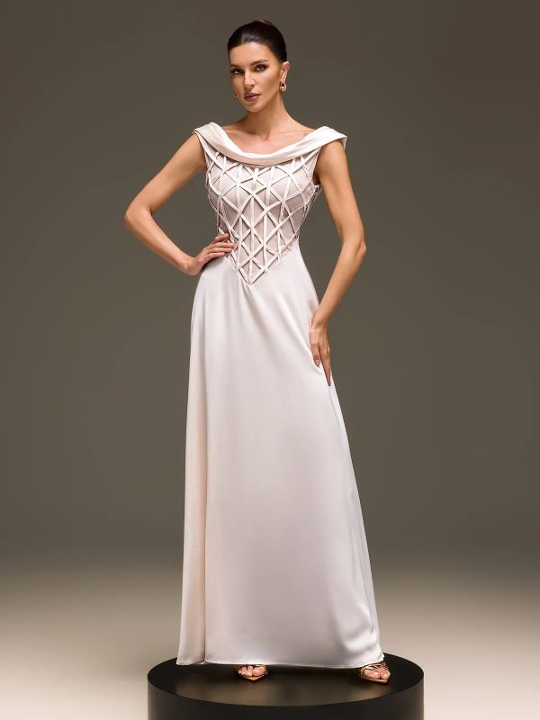 zepharic sleeveless satin maxi dress 14