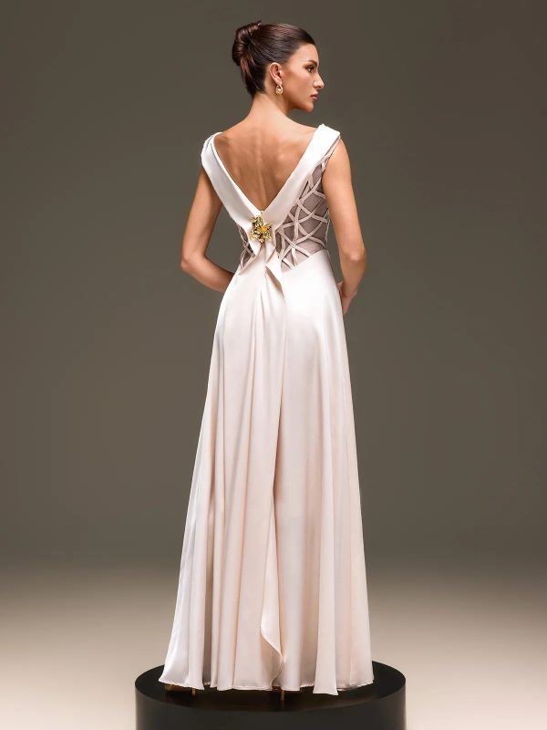 zepharic sleeveless satin maxi dress 16