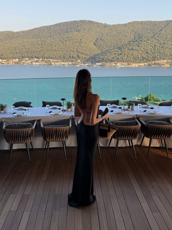 asteron backless satin maxi dress in black 1900