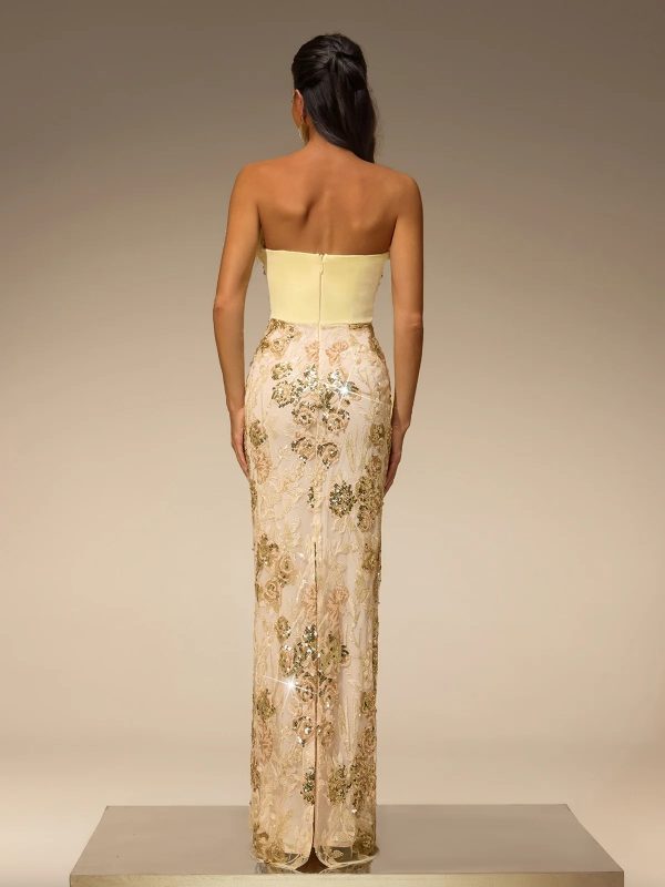 ciresto strapless sequin rhinestone maxi dress 16