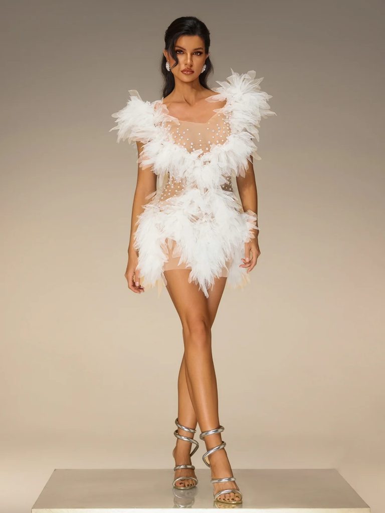 cirevo pearl tulle mini dress 11