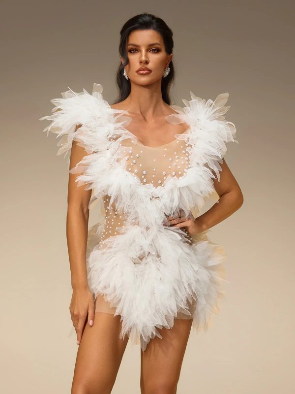 cirevo pearl tulle mini dress 14