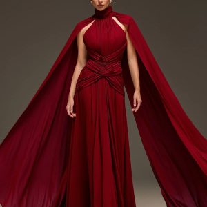 evarix cape sleeve maxi dress 11