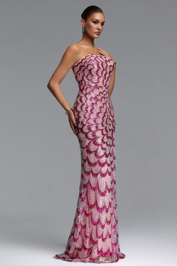 facia strapless sequin maxi dress 15