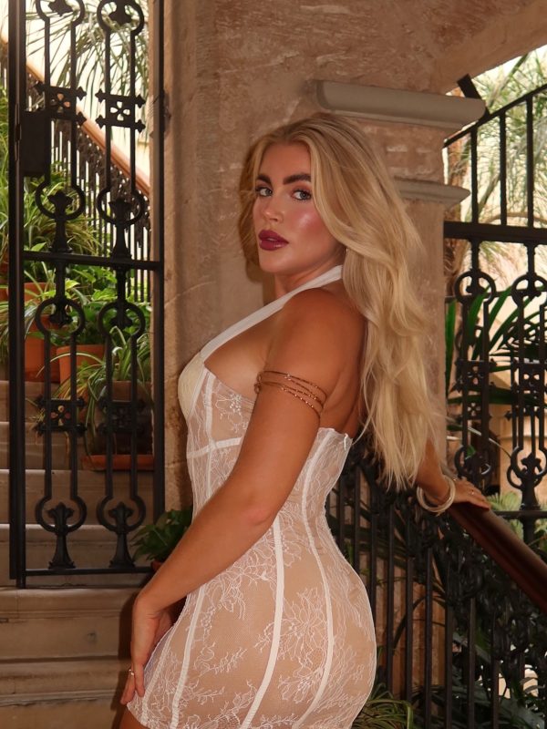 fesila halter lace mini dress 23