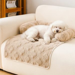 flower plush multi purpose non slip couch cover dog mat 11