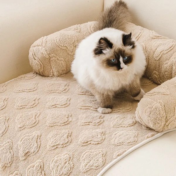 flower plush multi purpose non slip couch cover dog mat 13