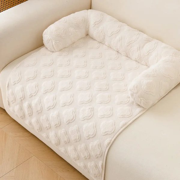 flower plush multi purpose non slip couch cover dog mat 22