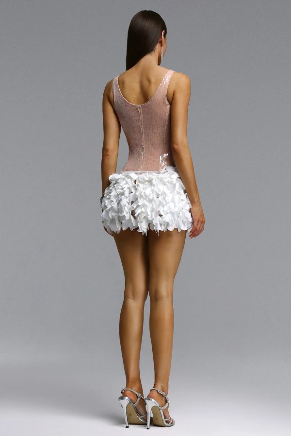 jenny sequin petal mini dress 16