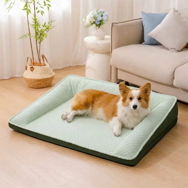 large space cooling ice silk neck support non slip dog bed 12