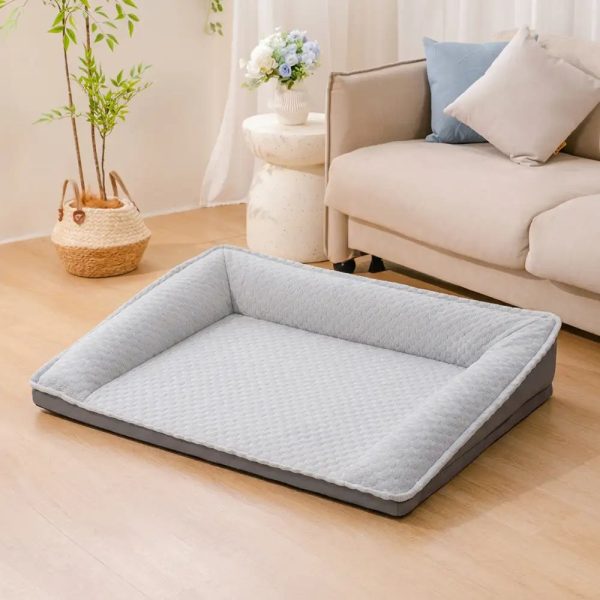large space cooling ice silk neck support non slip dog bed 18