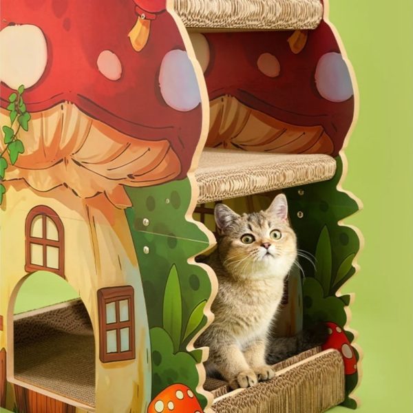 mushroom house cat scratcher 12
