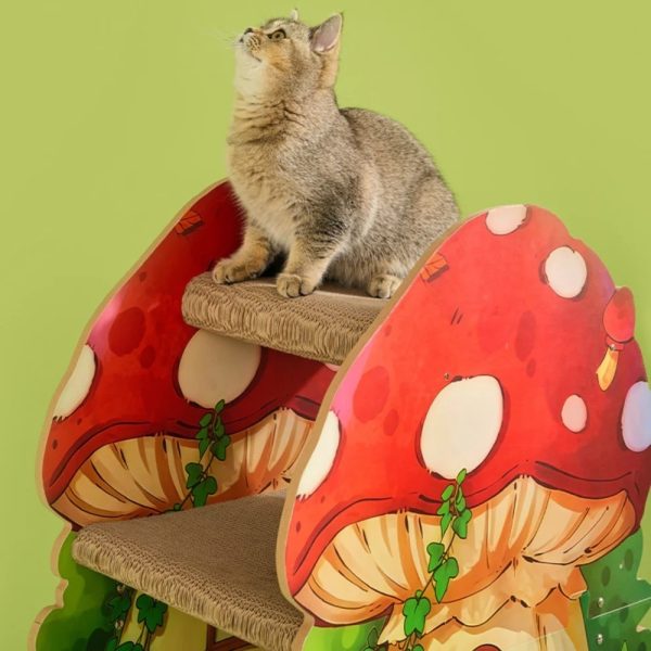 mushroom house cat scratcher 13