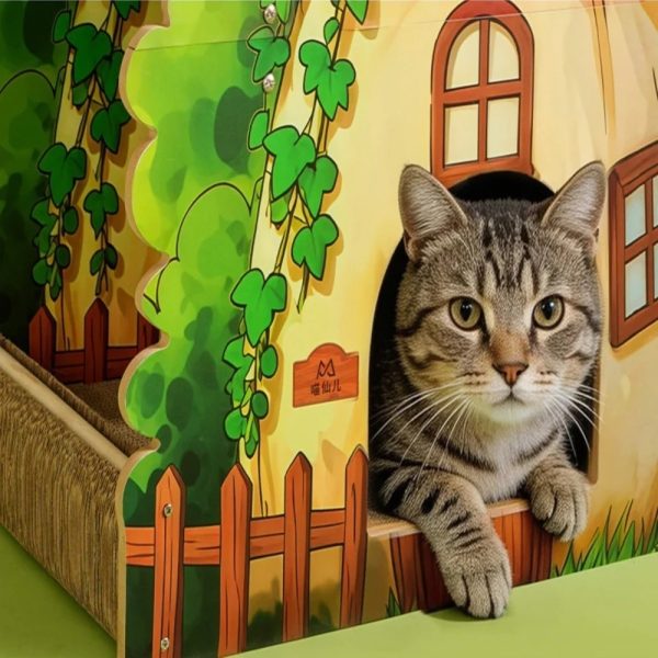mushroom house cat scratcher 14