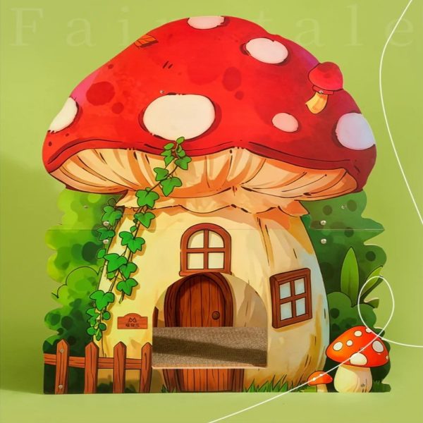 mushroom house cat scratcher 16