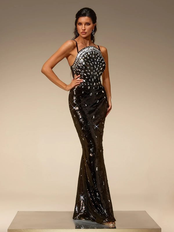 soline spaghetti crystal sequin maxi dress 15