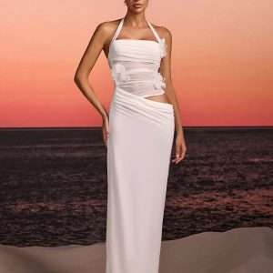 torinex halterneck flower maxi dress in white 11 torinex halterneck flower maxi dress in white 11