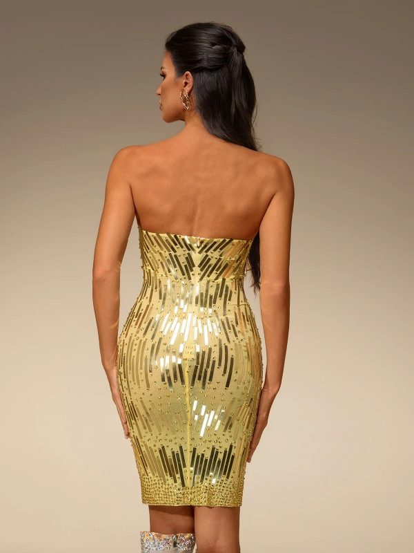 virela strapless rhinestone sequin mini dress 16