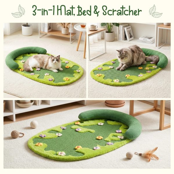 wildflower garden cat scratcher mat 18