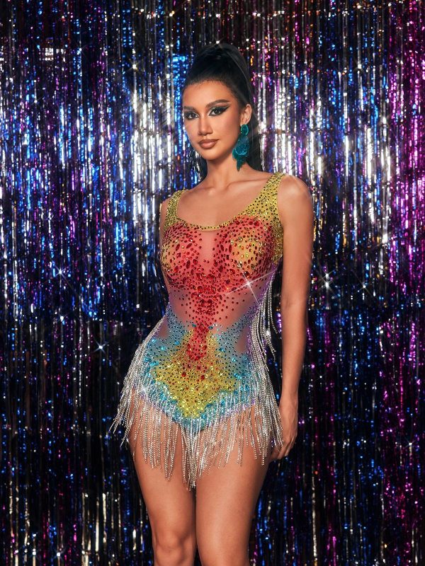 zyxalith embellished fringe bodysuit 13