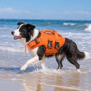 adjustable dog life jacket with reflective strips for medium & large dogs 11