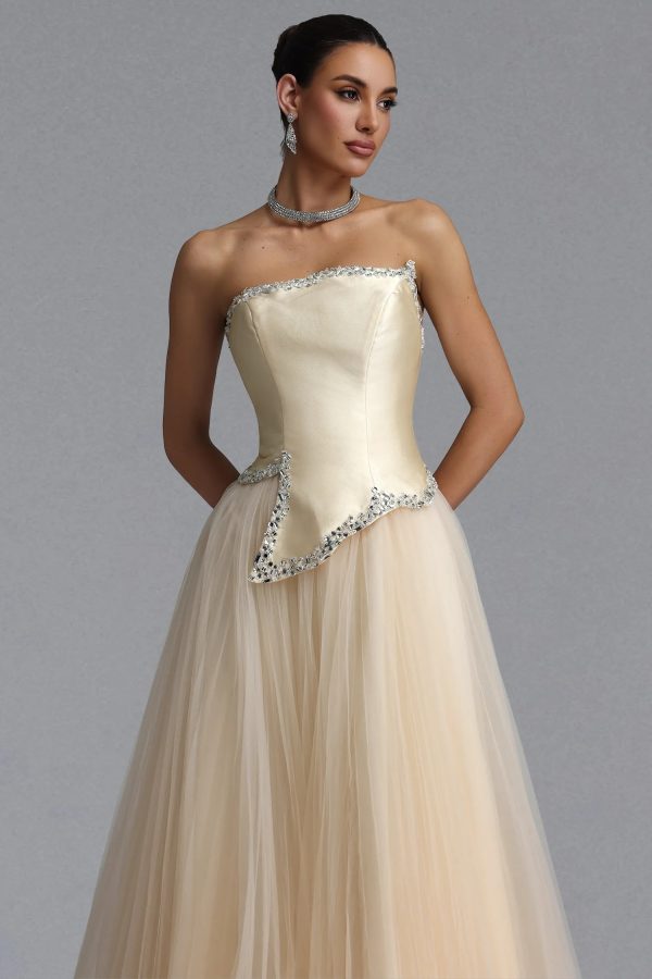 andrea luxury strapless rhinestone satin tulle maxi evening dress 14