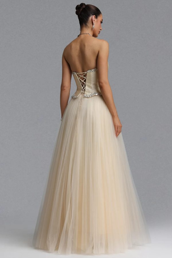 andrea luxury strapless rhinestone satin tulle maxi evening dress 16