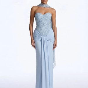 belric strapless scarf rhinestone maxi dress 11