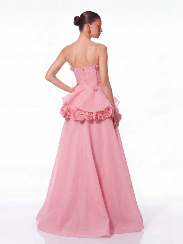 cydran spaghetti flower maxi dress in pink 16