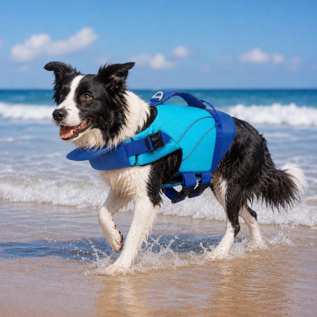 dog life jacket with detachable chin support 11