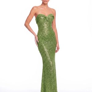 evandris strapless sequin maxi dress 11