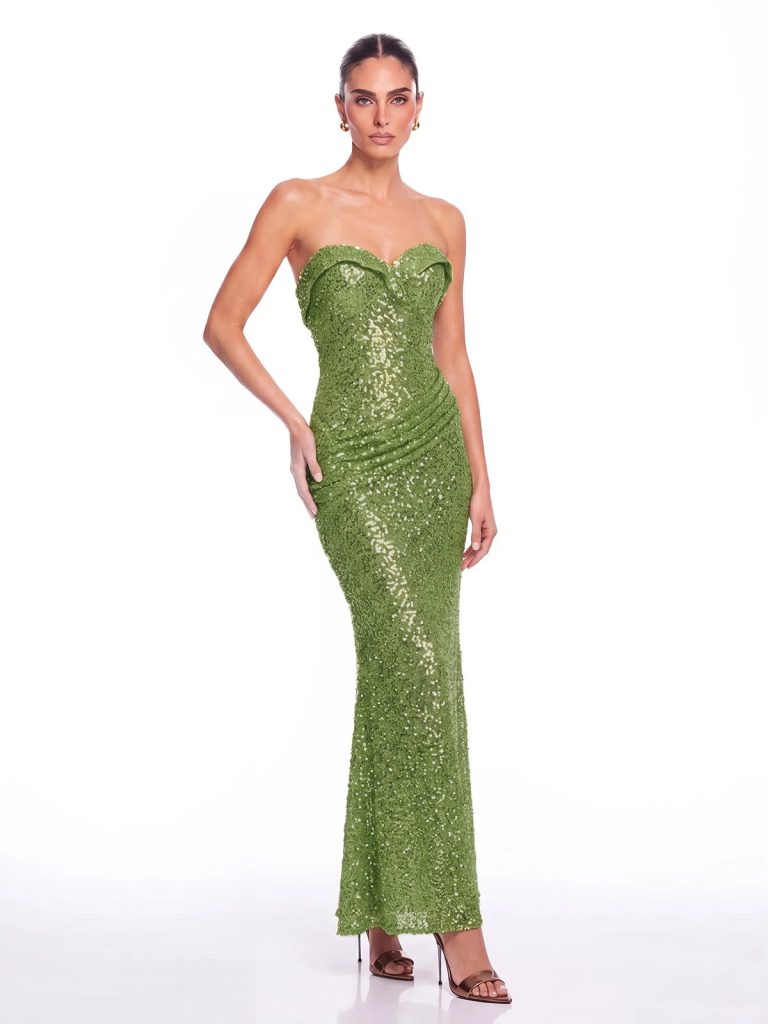 evandris strapless sequin maxi dress 11