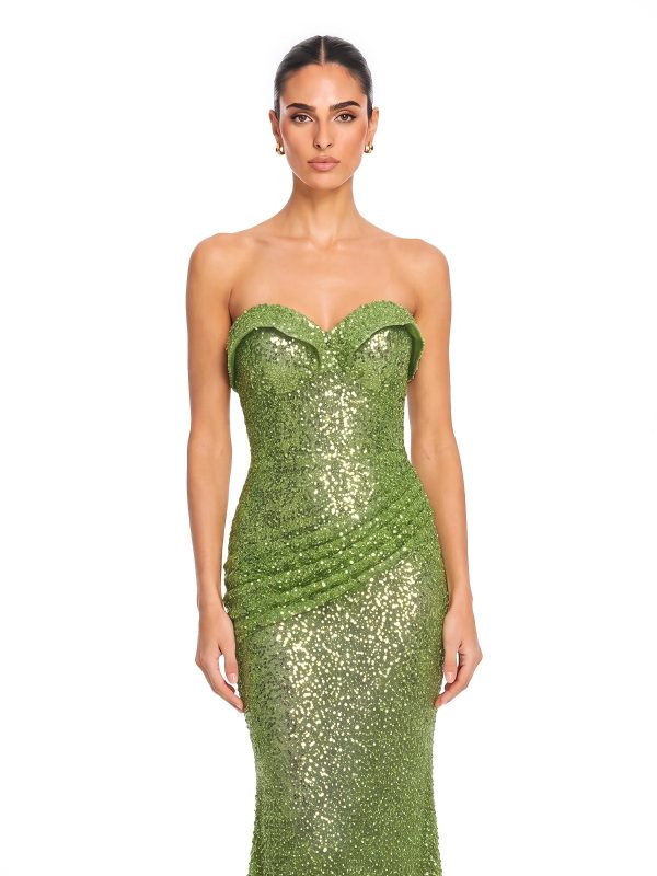 evandris strapless sequin maxi dress 13
