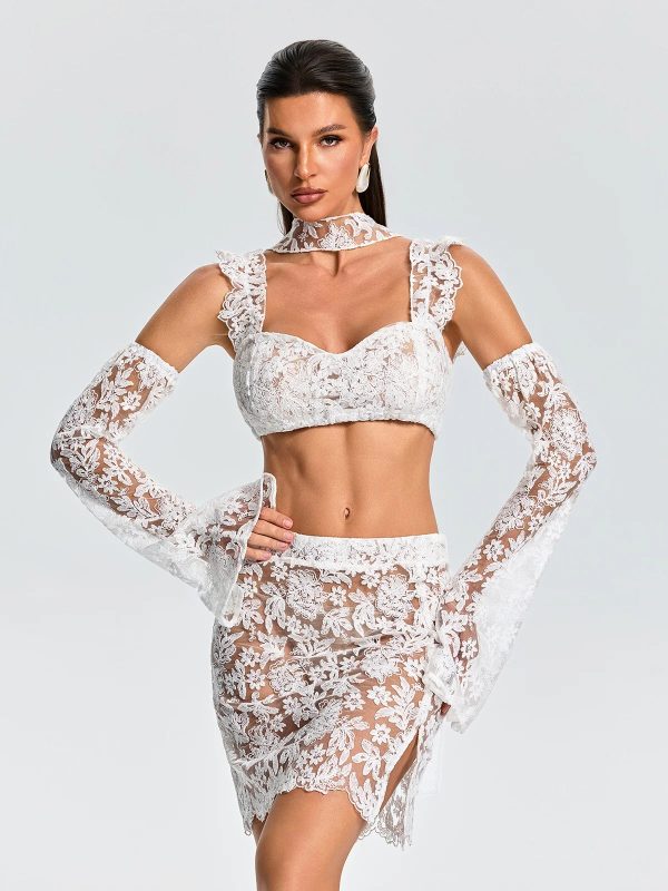 ezria scarf lace skirt set 13