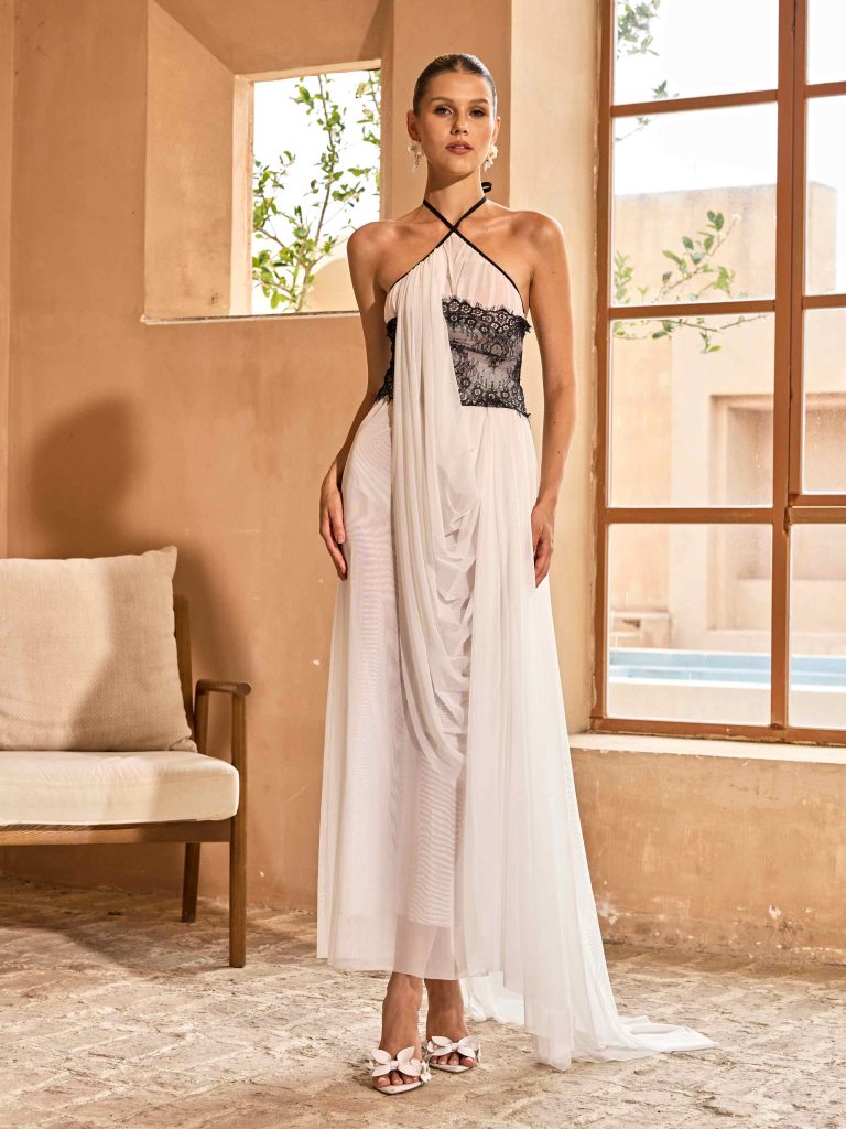 falyx halterneck draped maxi dress 11