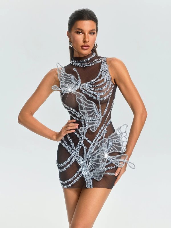 fathia sleeveless crystal butterfly dress 12