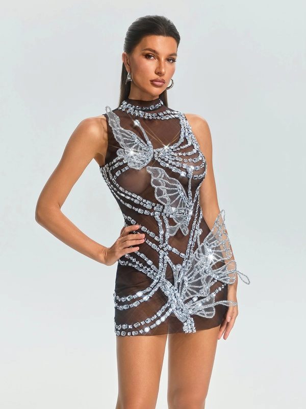 fathia sleeveless crystal butterfly dress 13