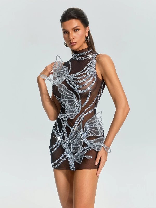 fathia sleeveless crystal butterfly dress 15