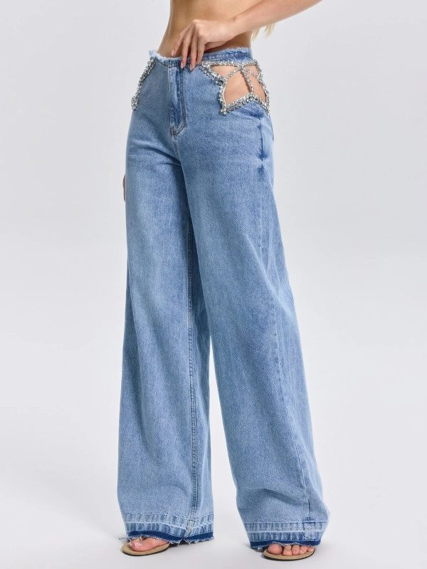 florine cutout rhinestone jeans 13