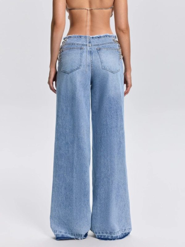 florine cutout rhinestone jeans 16