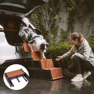 foldable dog stairs for car with wide non slip steps 11 foldable dog stairs for car with wide non slip steps 11