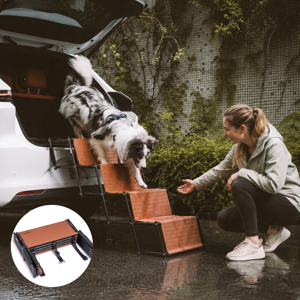 foldable dog stairs for car with wide non slip steps 11