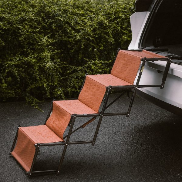 foldable dog stairs for car with wide non slip steps 18