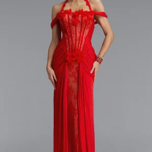 grythaven off shoulder lace ruched maxi dress 17